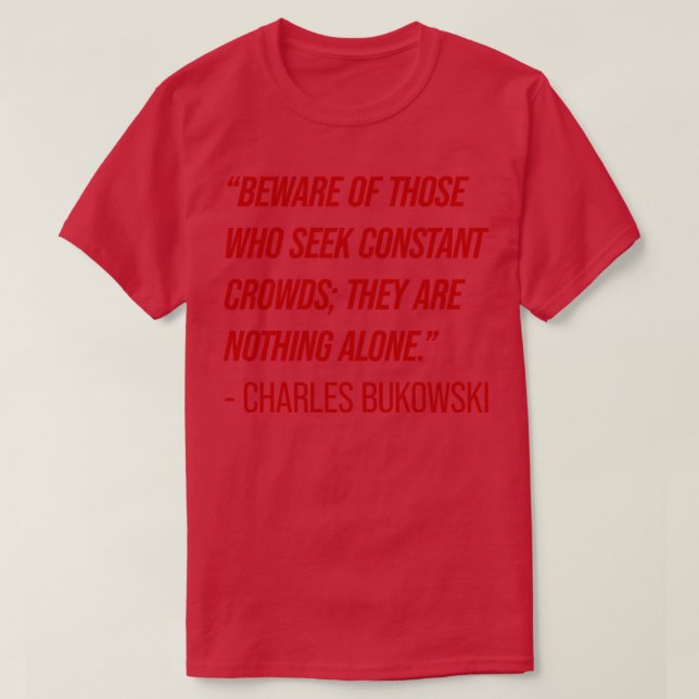 Camiseta Charles Bukowski Cotação 1 (Frente do Design)