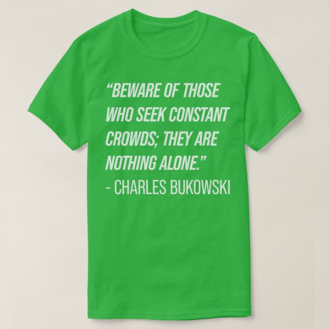 Camiseta Charles Bukowski Cotação 7 (Frente do Design)