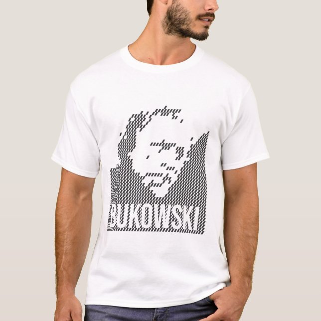 Camiseta Charles Bukowski Portrait design (Frente)
