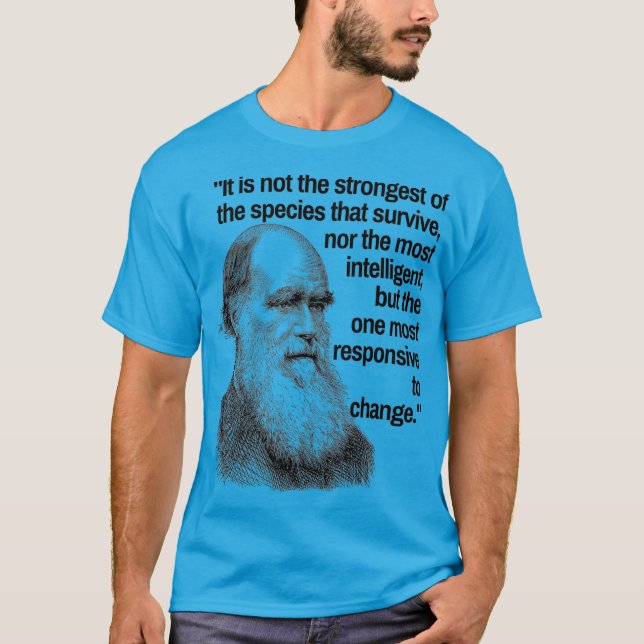 Camiseta Charles Darwin Cotação Evolution Pro Science (Frente)