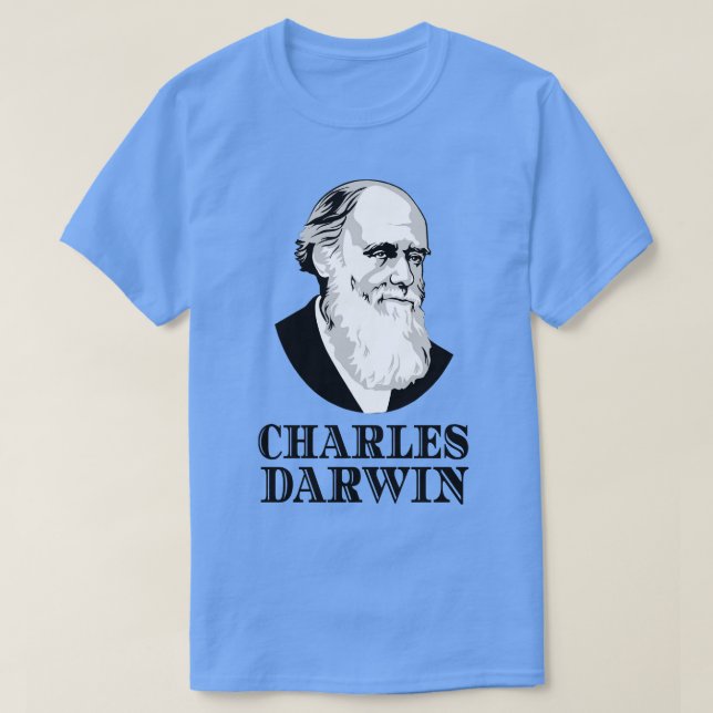 Camiseta Charles Darwin Evolution Zoologista Botânico (Frente do Design)