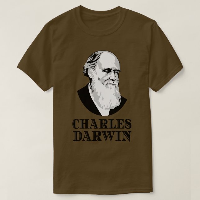 Camiseta Charles Darwin Evolution Zoologista Botânico (Frente do Design)