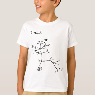 Camiseta Charles Darwin - I Think (Black)