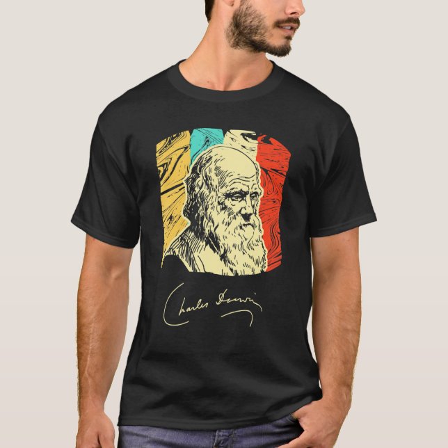 Camiseta Charles Darwin Naturalista Biologista Relatório Ci (Frente)