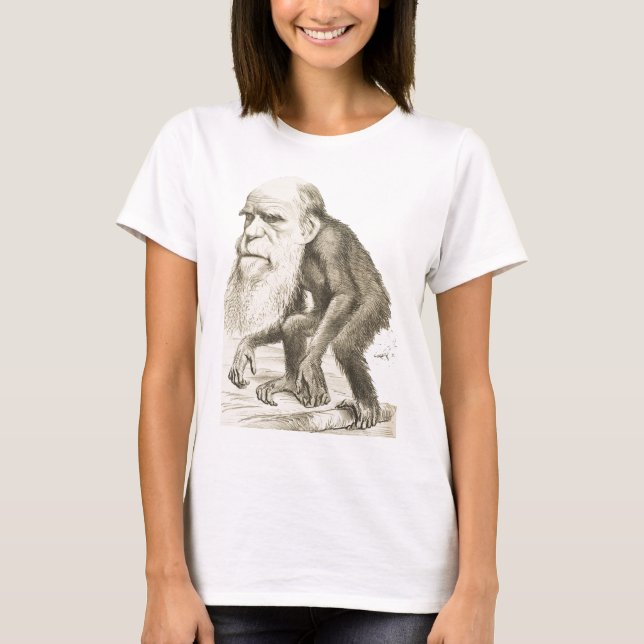 Camiseta Charles Darwin o homem do macaco (Frente)