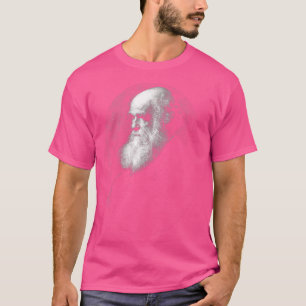 Camiseta Charles Darwin Retrato Face Evolução Ateista
