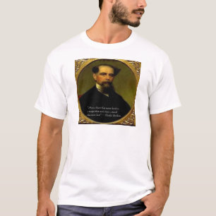 Camiseta Charles Dickens & Citação de Coração