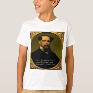 Camiseta Charles Dickens & Citação de Coração