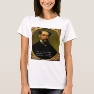 Camiseta Charles Dickens & Citação de Coração