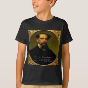 Camiseta Charles Dickens e Citação do Coração