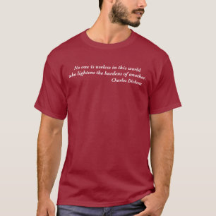 Camiseta Charles Dickens ninguém é t-shirt inútil das