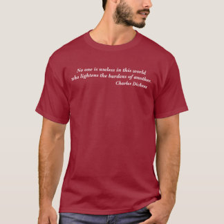 Camiseta Charles Dickens ninguém é t-shirt inútil das