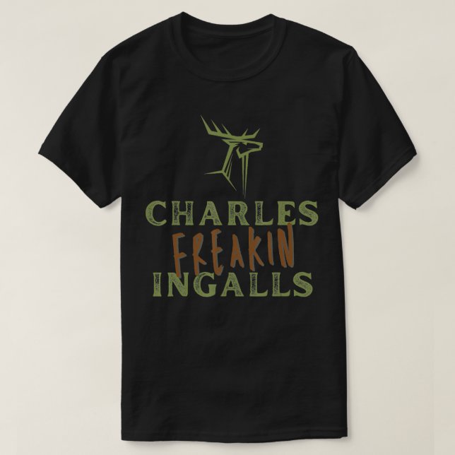 Camiseta Charles Freakin Ingalls Walnut Grout Little House (Frente do Design)