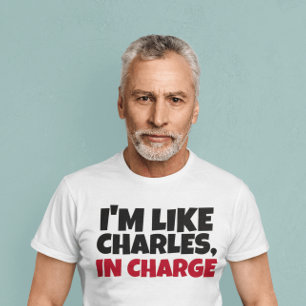 CAMISETA CHARLES NO CARGO, RETRO T-SHIRTS DE HOMENS