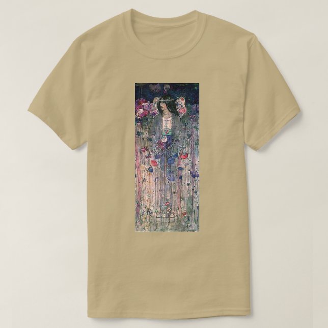 Camiseta Charles Rennie Mackintosh Art Deco Design Em Fada (Frente do Design)