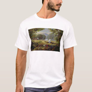 Camiseta Charles Waterton que captura um caimão, 1825-26
