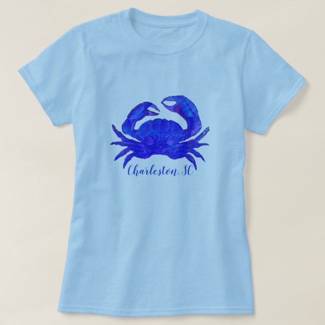 Camiseta Charleston SC Crab (Frente do Design)