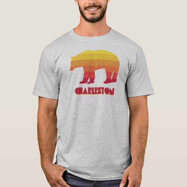 Camiseta Charleston West Virginia Rainbow Bear (Frente)
