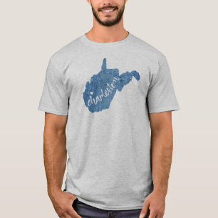 Camiseta Charleston West Virginia Wood Grain