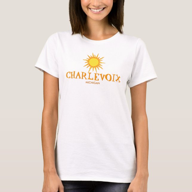 Camiseta CHARLEVOIX, Michigan - boneca das senhoras (Frente)