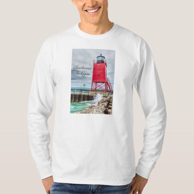 Camiseta Charlevoix South Pierhead Lighthouse (Frente)