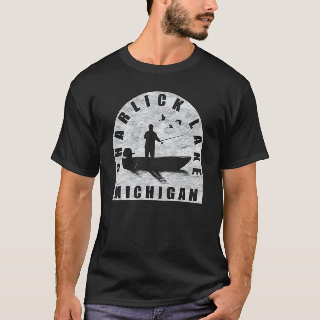 Camiseta Charlick Lake Fish Michigan (Frente)
