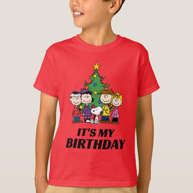 Camiseta Charlie Brown e Amigos no inverno (Frente)
