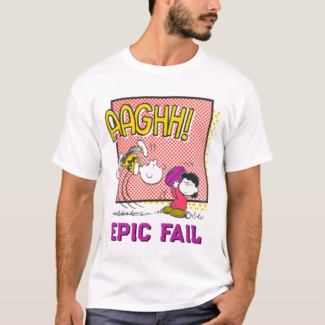 Camiseta Charlie Brown e Lucy Football Comic Graphic (Frente)