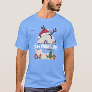Camiseta Charlie Christmasw Charlie Name para o Natal engra