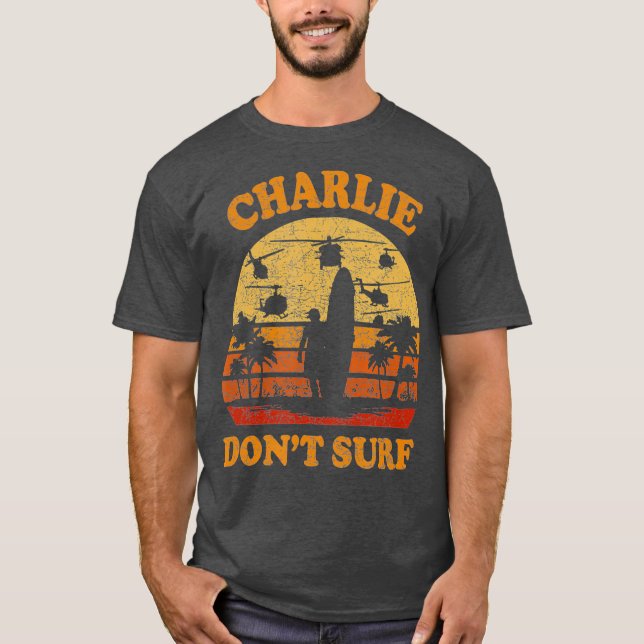 Camiseta Charlie Dont Surf Guerra Militar do Vietnã (Frente)