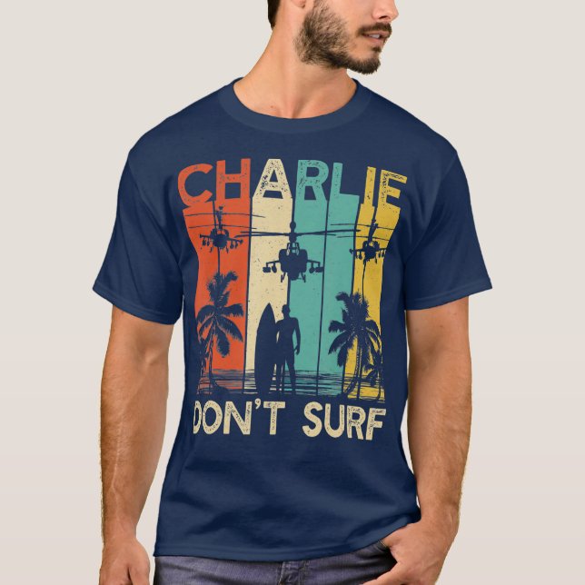 Camiseta Charlie Dont Surf Guerra Militar do Vietnã (Frente)