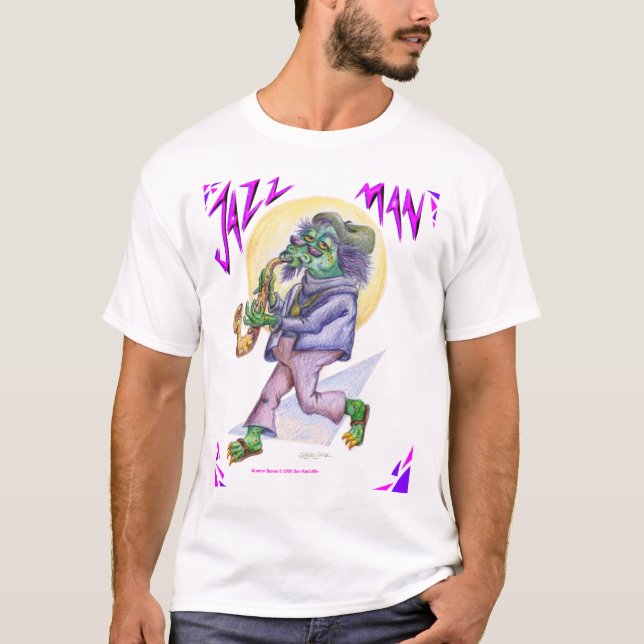 Camiseta CHARLIE, homem do jazz (Frente)