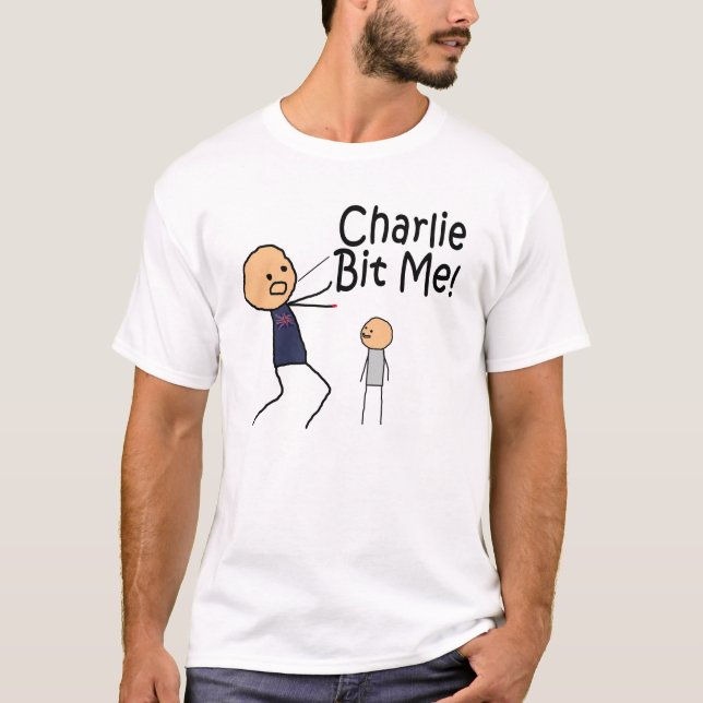 Camiseta Charlie mordeu-me t-shirt (Frente)