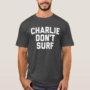 Camiseta Charlie não surfa o t-shirt da urze do carvão