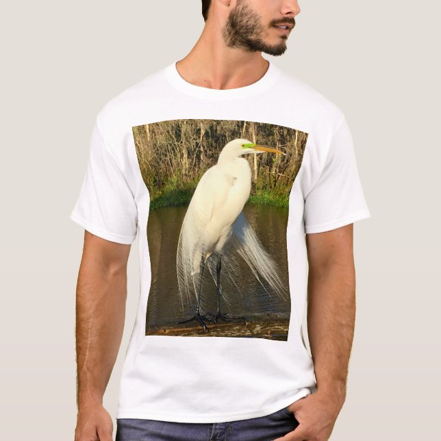 Camiseta Charlie The Great Egret (Frente)