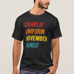 Camiseta Charlie Uniform Novano Tango Roupa