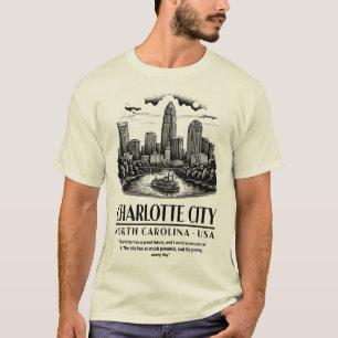 Camiseta Charlotte Cidade Carolina do Norte EUA