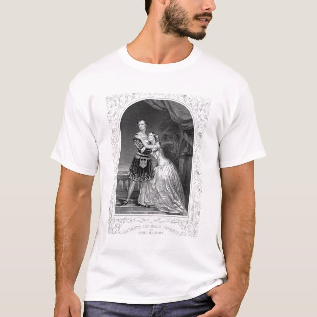 Camiseta Charlotte e Susan Cushman como Romeo e Juliet, A (Frente)