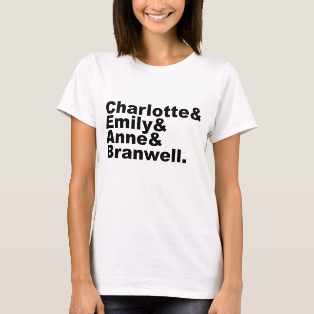 Camiseta Charlotte Emily Anne Branwell| Irmãos Bronte (Frente)