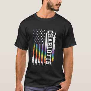 Camiseta Charlotte Estados Unidos Afetou o Arco-Íris com Fl