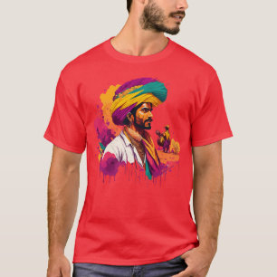 Camiseta Charm Indiano Tradicional Fazendo Rajasthani
