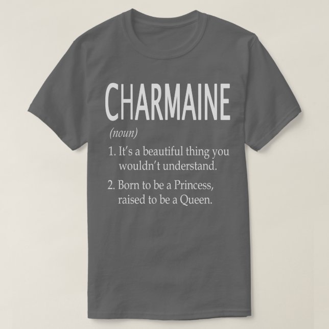 Camiseta Charmaine Name Gift (Frente do Design)
