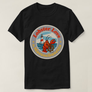 Camiseta Charme Costeiro_ Lagosta de Massachusetts Estilo V
