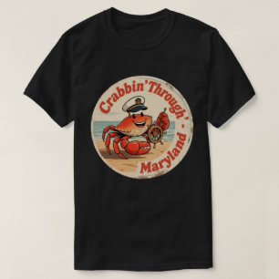 Camiseta Charme de Chesapeake _ Capitão de Caranguejo de Ma