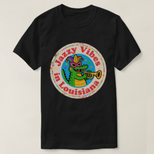 Camiseta Charme do Bayou_Carnevale de Louisiana Jacaré Vint