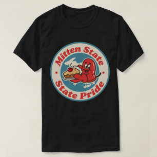 Camiseta Charme dos Grandes Lagos_ Michigan Mitten Estilo V