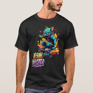 Camiseta Charme Felino Urbano Arte de Gato com Estilo