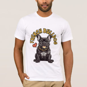 Camiseta Charme parisiense: T-Shirt para Bulldog Francês