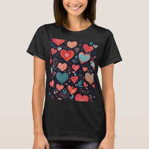 Camiseta "Charme Sensível: Tee Negro Básico das Mulheres