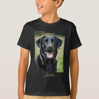 Camiseta Charming Labrador Retriever Portrait - Triptych Ar